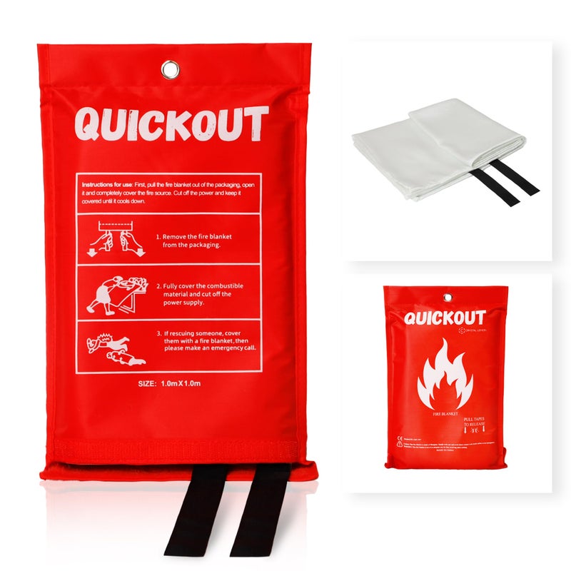 C CRYSTAL LEMON Fire Blanket Survival Cover for Kitchen â€“ Home Safety Heat Protection for Small Cooking Accidents and Fire Suppression - Image 5